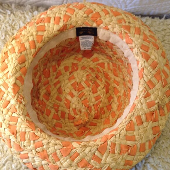 Da-Me Italy; Straw, raffia all Natural hat with twisted hatband; Y2K, Fairycore - Picture 4 of 6